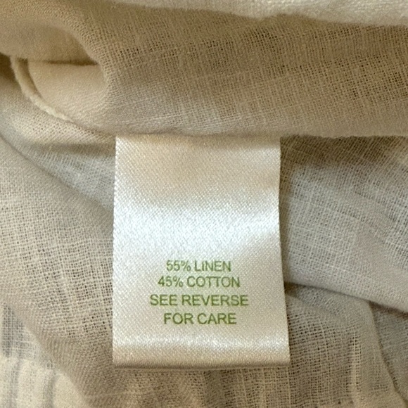 Lilly Pulitzer white ruffle linen blend blouse women’s size 6 - Picture 6 of 8